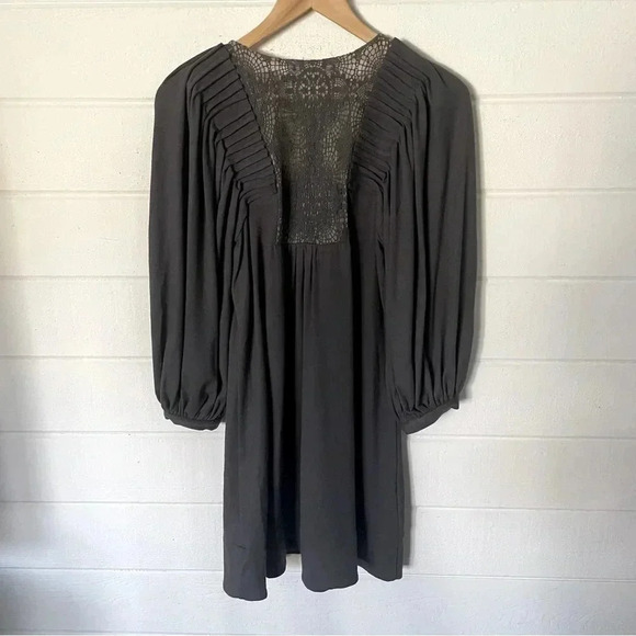 NWT BCBGMaxAzria Wool Blend Jersey Knit Balloon Sleeve Boho Peasant Dress Sz SP - Picture 7 of 11